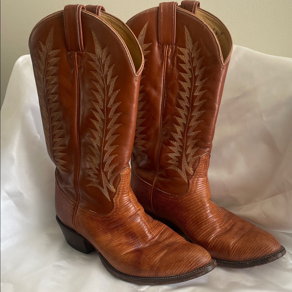 Tony Lama Brown Heeled Boots